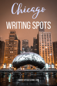 Chicago Writing Spots Pin