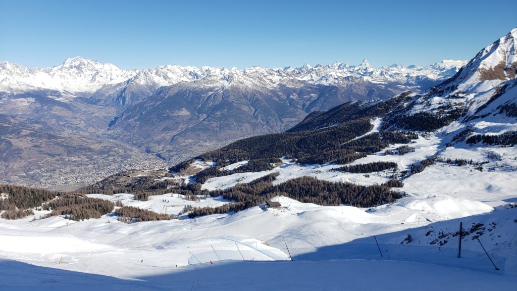 Pila ski area and Aosta