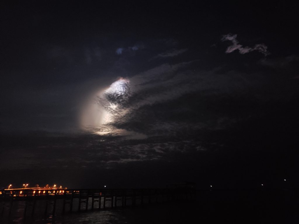 Rocket Launch lighting up the night sky above Cape Canaveral, Florida