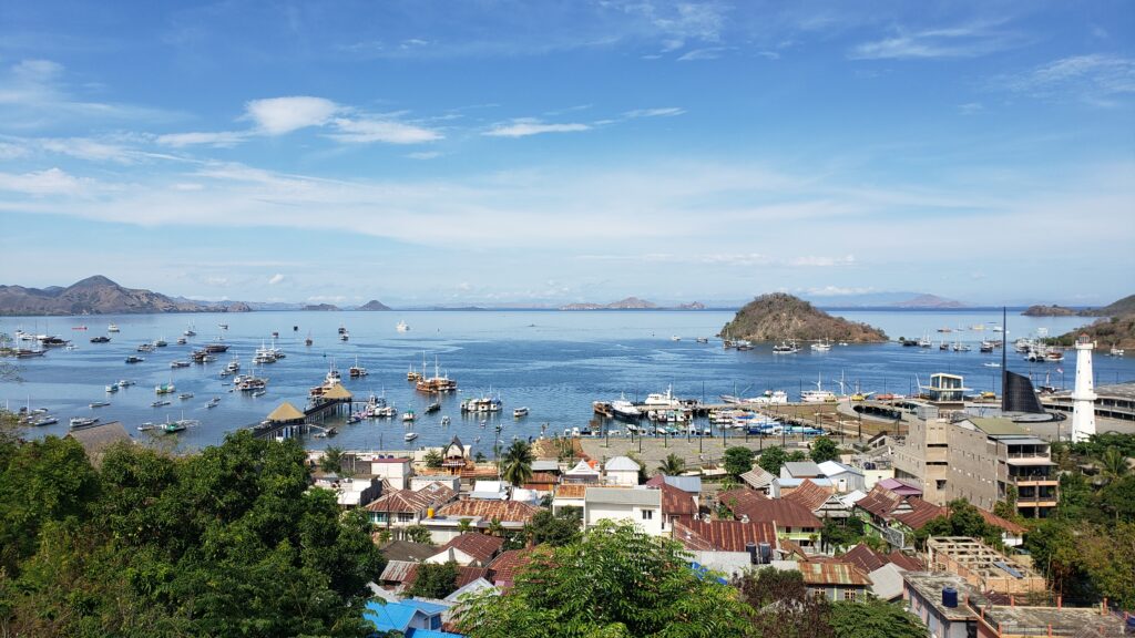 Labuan Bajo harbor view from viewpoint