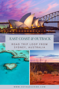 Sydney Opera House East Coast and Outback Road Trip Loop from Sydney Australia pin